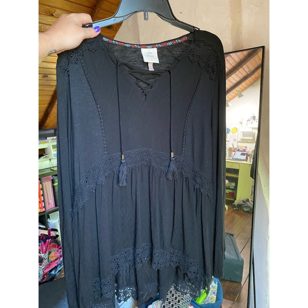 Knox Rose Boho Long Sleeve Top